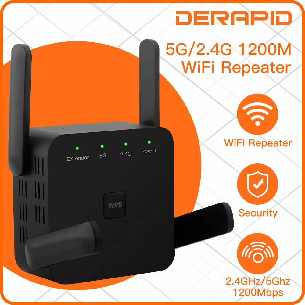 Wifi Smart Plug - Répéteur Wi-Fi 1200Mbps 2.4GHz/5GHz, amplificateur de