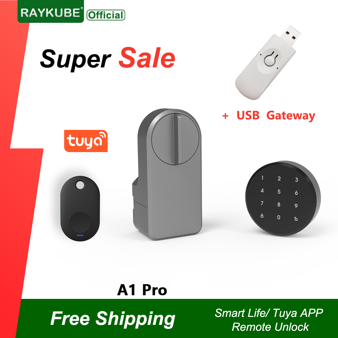 Smart Door Lock Wifi - RAYKUBE A1 Pro Tuya BEL ensemble