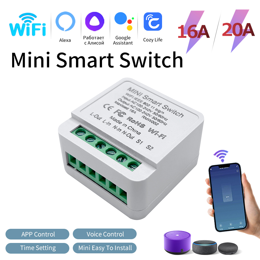 Smart Light Switch Wifi - Interrupteur d'éclairage intelligent sans fil WiFi