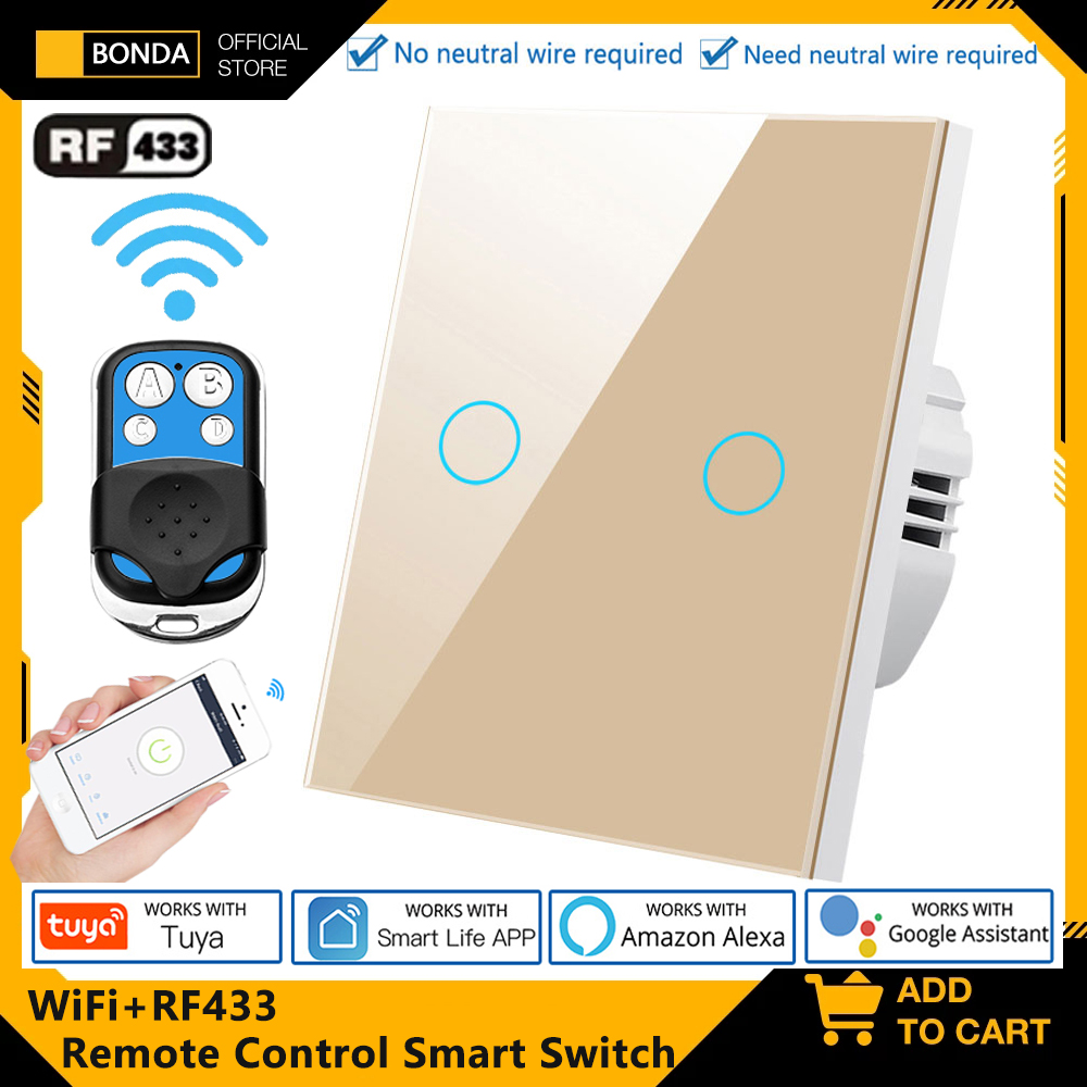 Smart Light Switch Wifi - Tuya EU WiFi + RF433 commutateur
