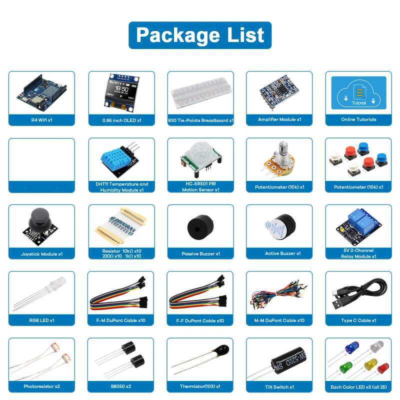 Kit de développement UNO R4 co - Sensor Kit Arduino avis et prix