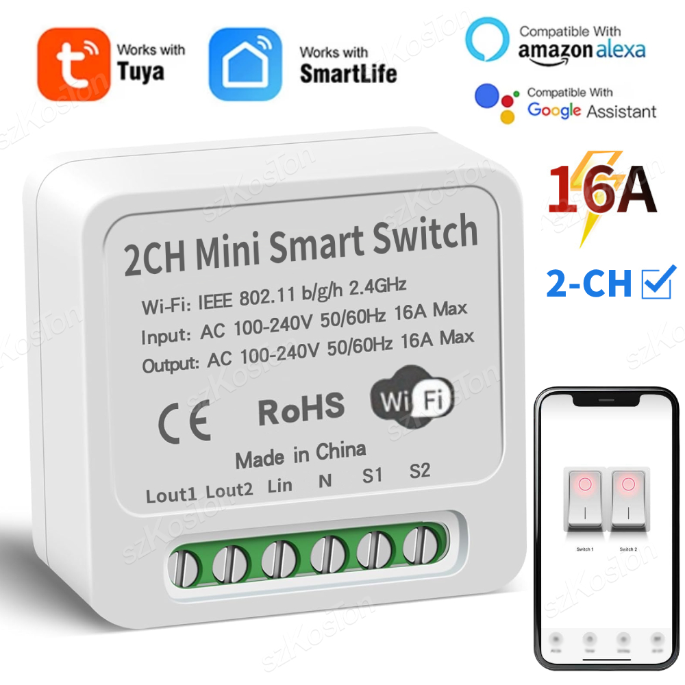 16A Tuya WiFi Module de commut - Smart Light Switch Wifi avis et prix